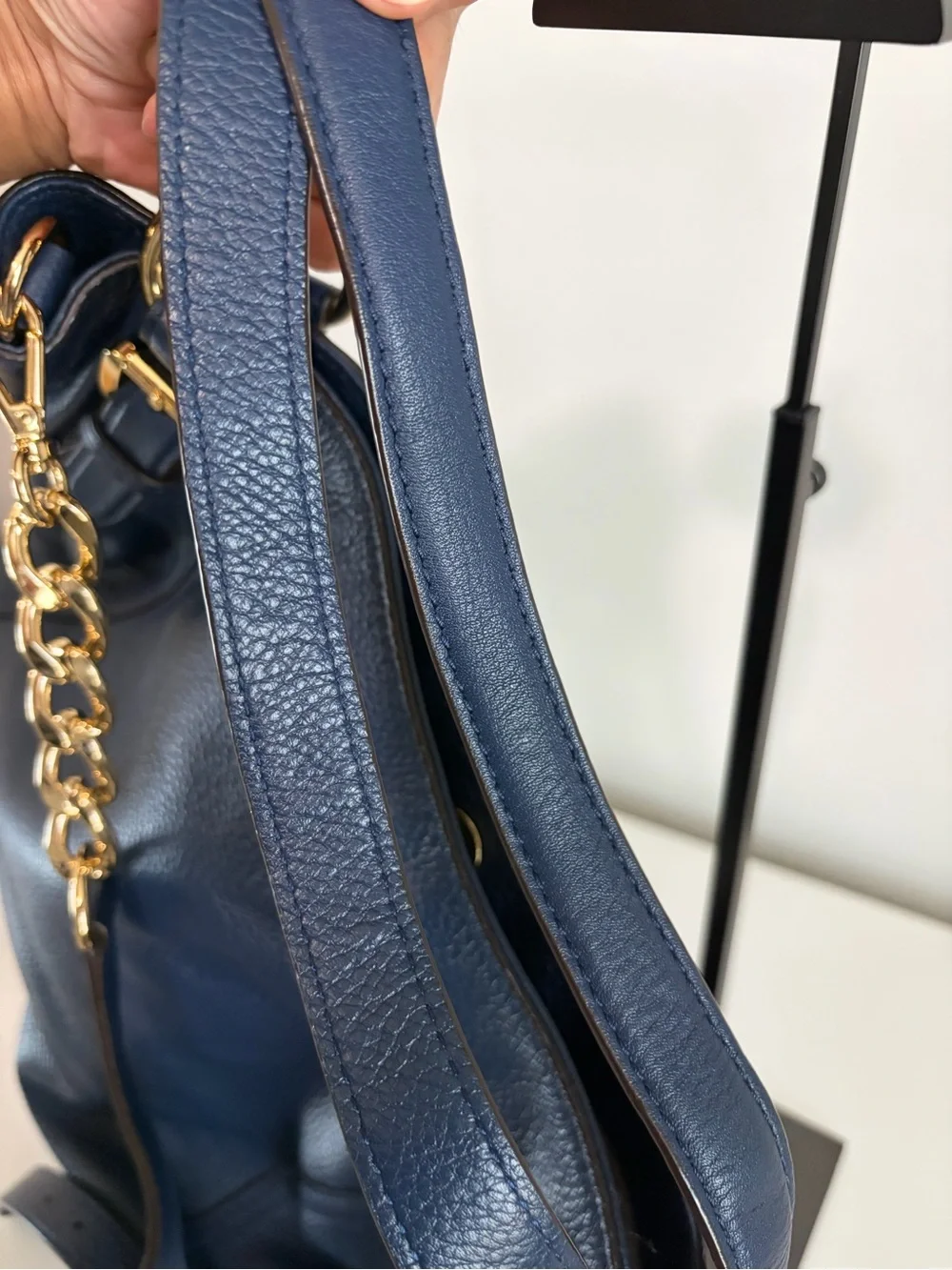 Michael Kors Tristan Large Shoulder Tote with Gold Hardware